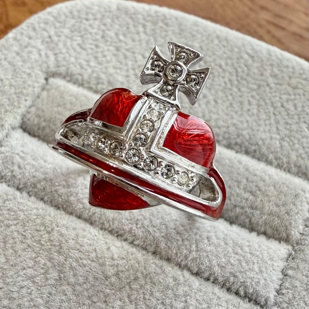 極美品/廃盤/VivienneWestwood ディアマンテハートオーブリングM