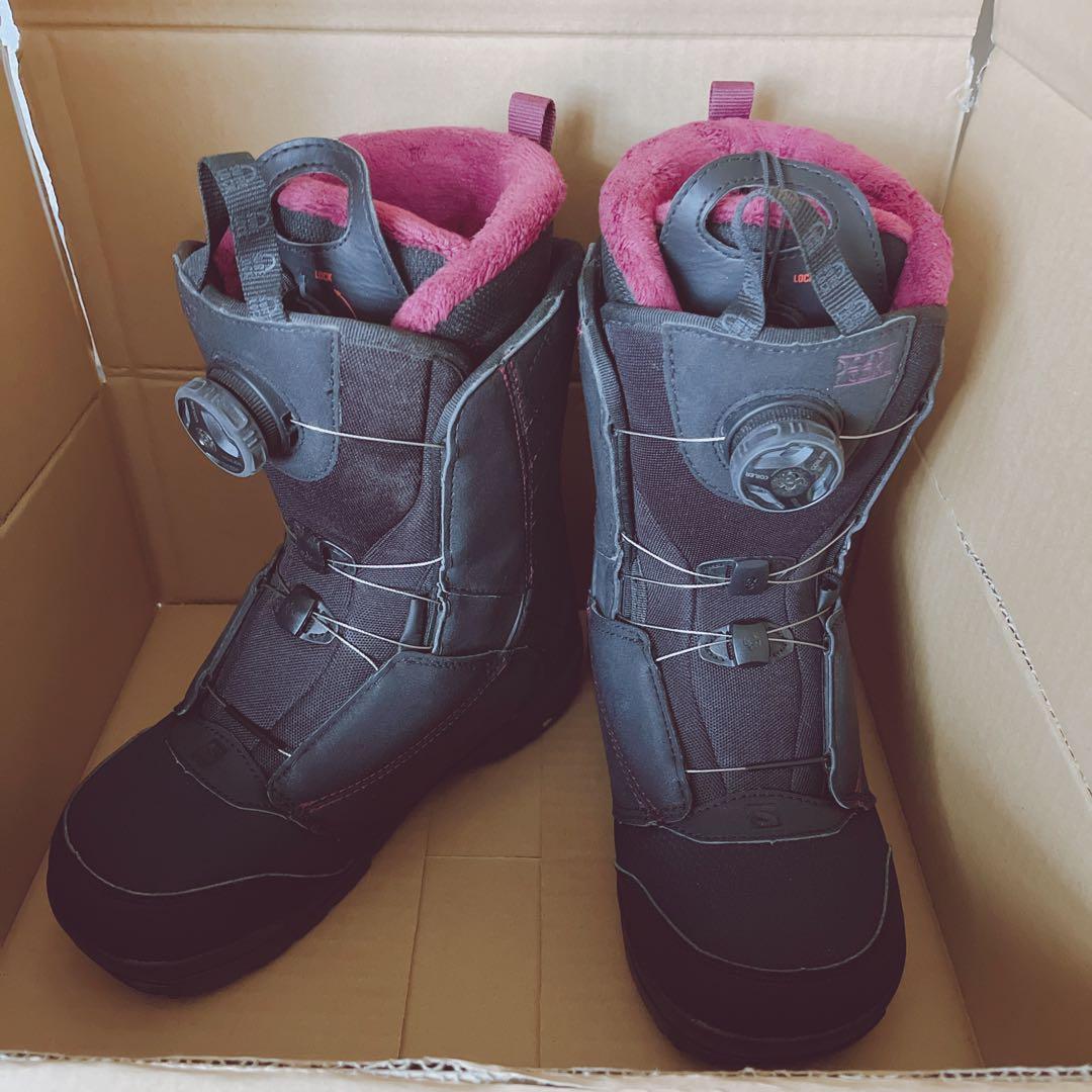 サロモン スノーボード ブーツ ダイヤル式 ブラック ピンク 23.5cm