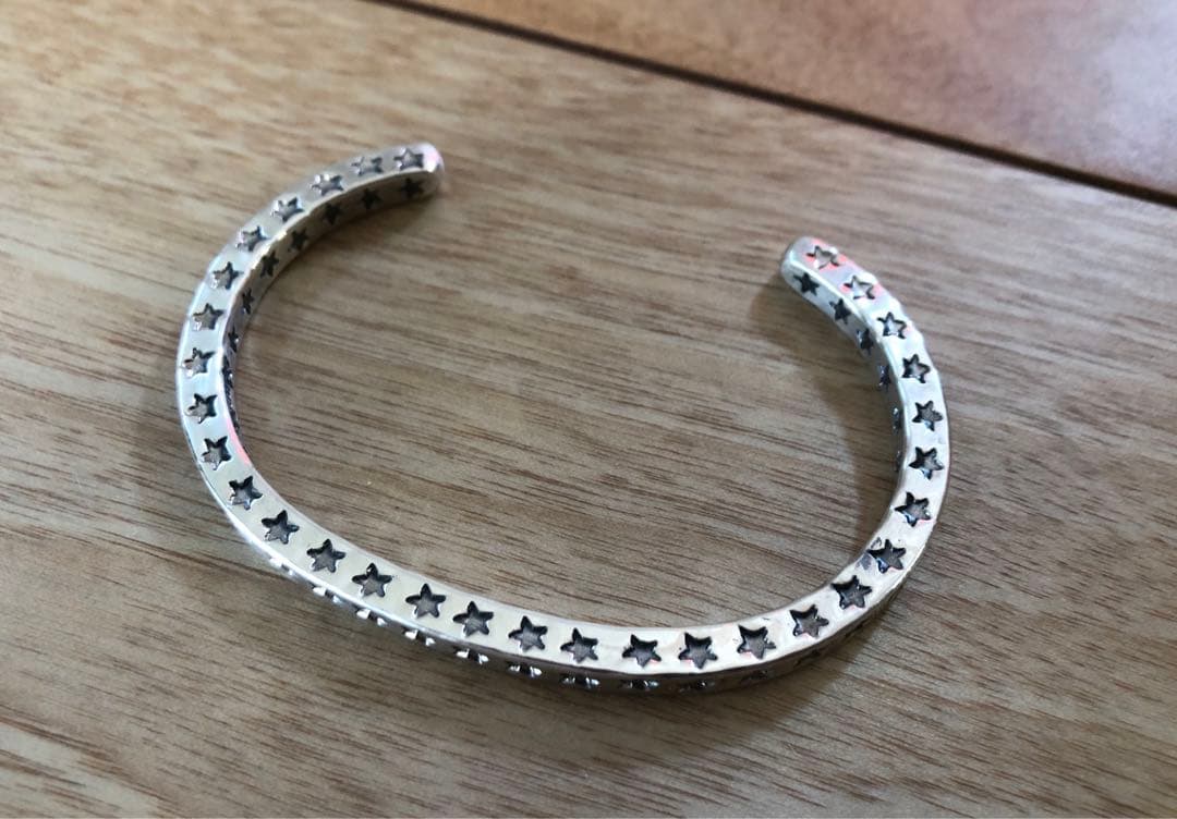 未使用 SUNSHINE REEVESスタースタンプ シルバーバングル 良品 サンシャインリーブス SUNSHINE REEVES スタンプワーク 星