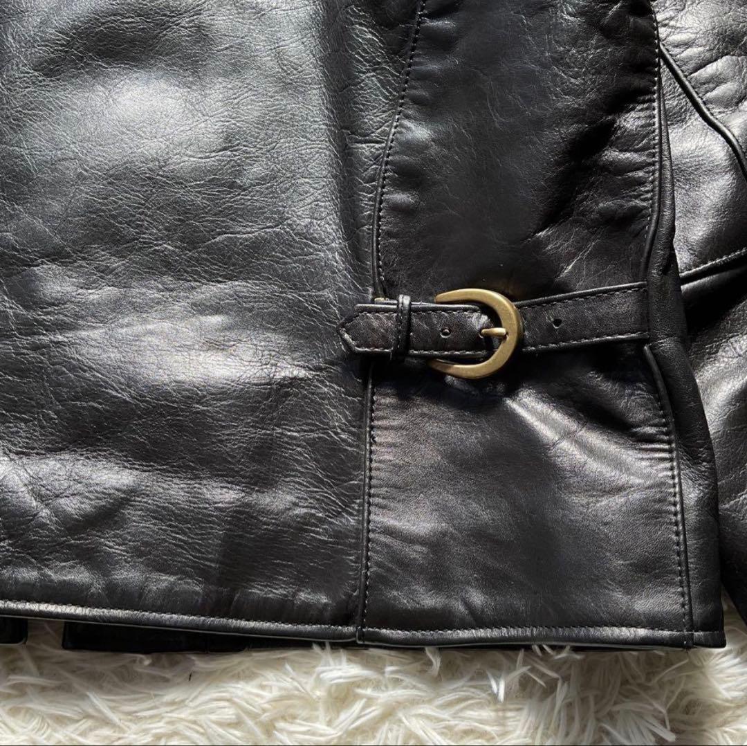 美品✨VANSON エンフィールド レザージャケット シングルライダース 46
