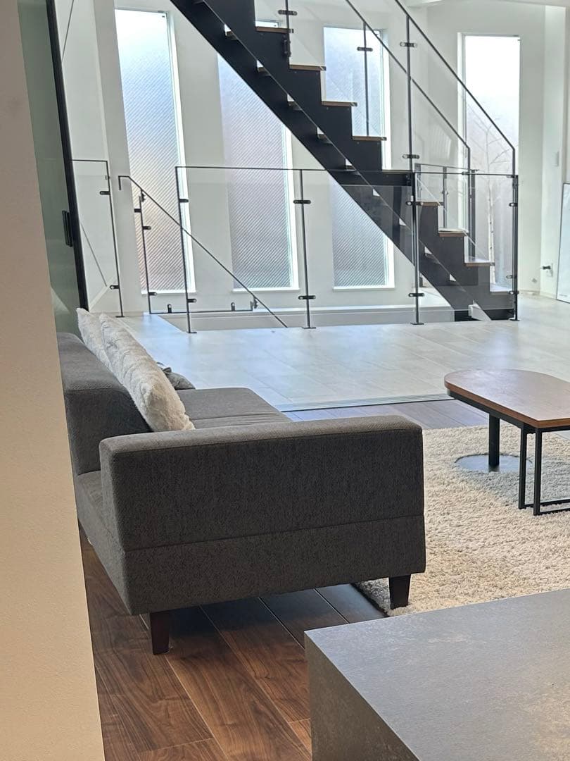 送料込みフランネルソファ PIVO 3人掛け クッション付 ファブリック