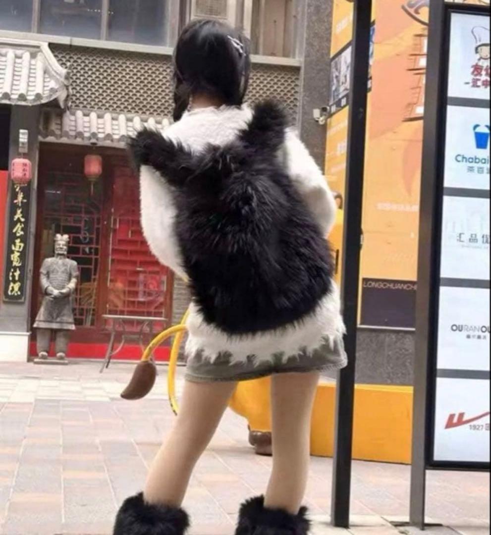 ファーリュック バッグ y2k ピンク グランジ hiphop ラッパー