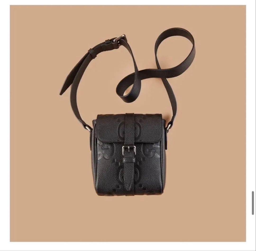 GUCCI ジャンボGG スモール メッセンジャーバッグ カーキ レザー 新品