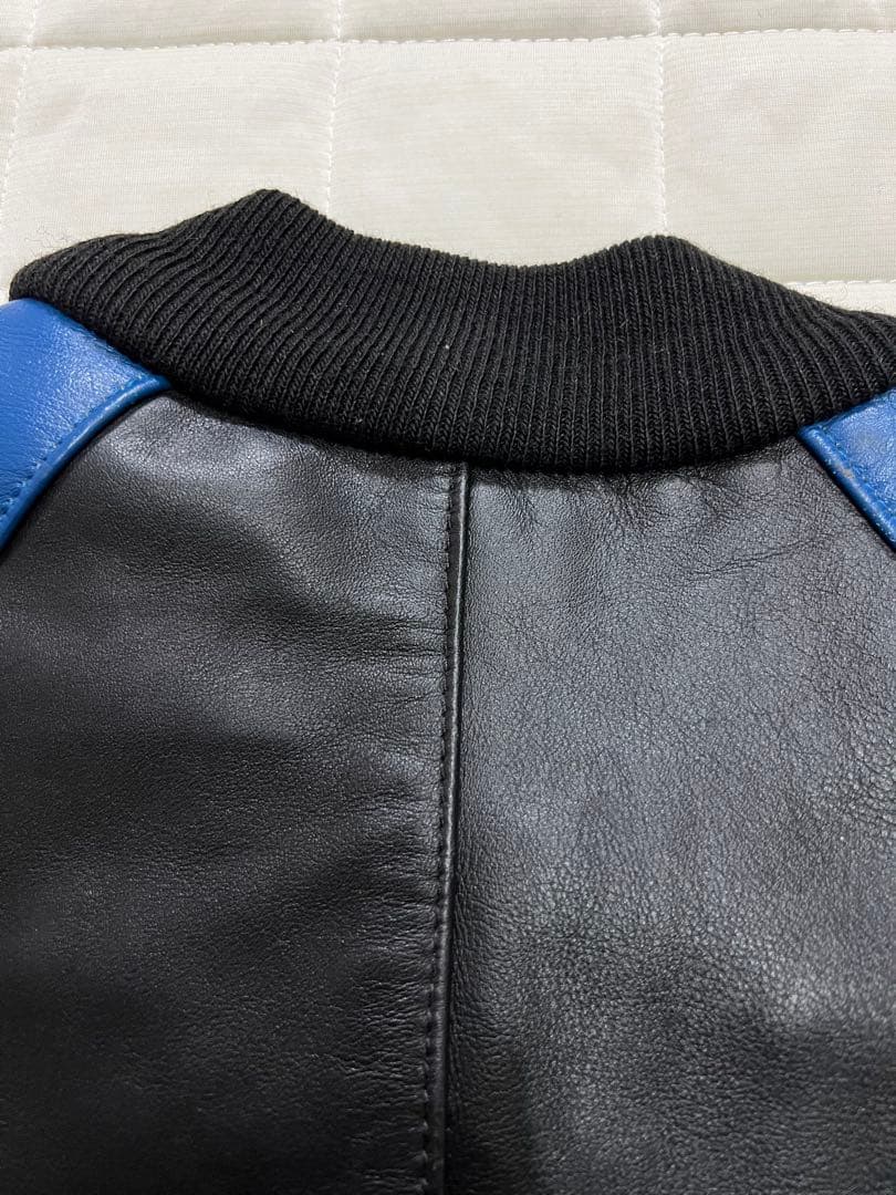 VANSON レザージャケット TJV バンソン青 黒 サイズ36 Sサイズ相当