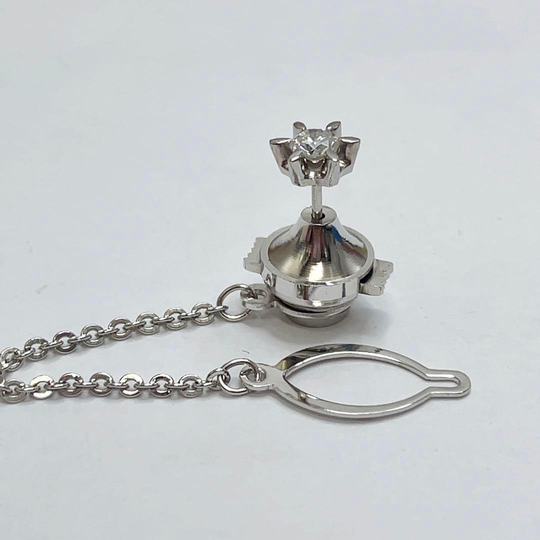プラチナ Pt900 0.3ct一粒ダイヤモンド 天然ダイヤモンド ネクタイピン