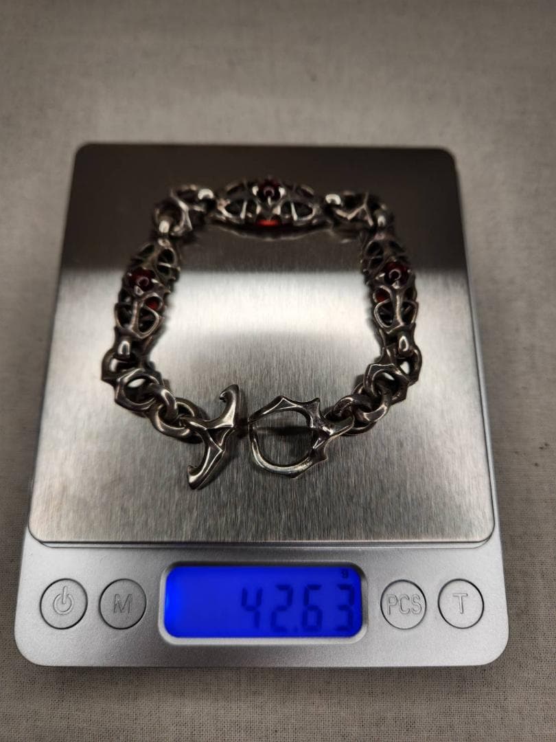 JAP工房 一馬 ブレスレット ヌーボーデコラ ガーネット 42.6ｇ OLD