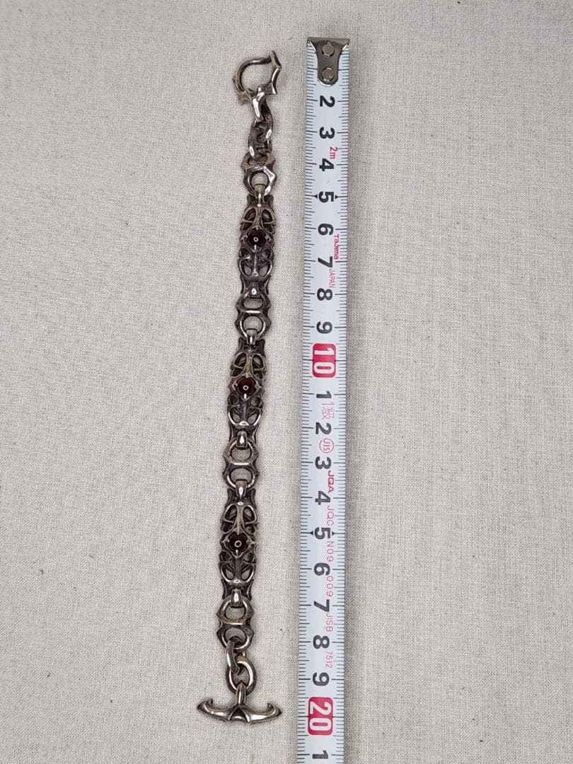 JAP工房 一馬 ブレスレット ヌーボーデコラ ガーネット 42.6ｇ OLD