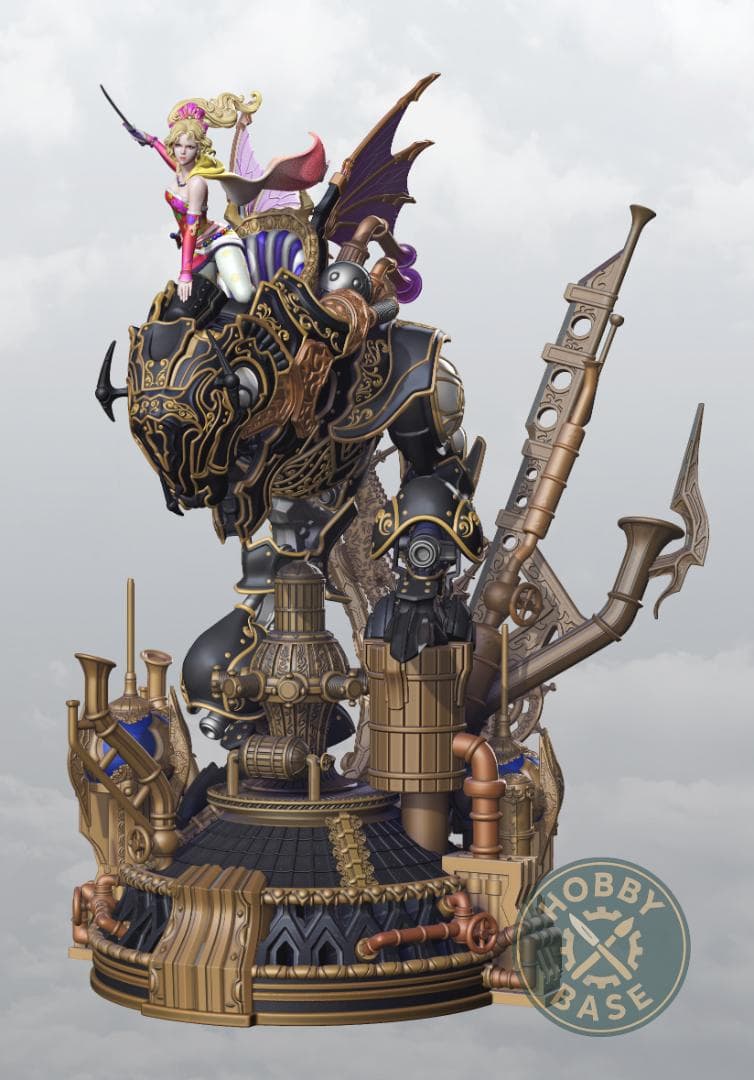 【FFVI】魔導アーマー ＆ ティナ ガレージキット - 未塗装・未組立 FF6』魔導アーマー＆ティナのフィギュア約150万円で発売決定。天野喜孝
