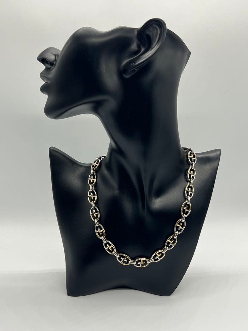 グッチ オールドグッチ Gリンク ネックレス SV YG コンビ 希少 - メルカリ
