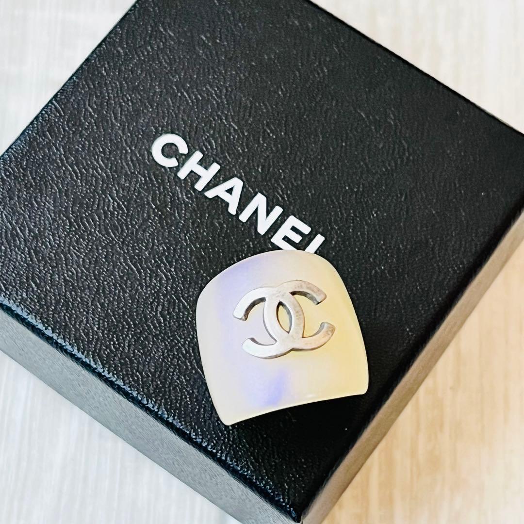 ヴィンテージ CHANEL ホワイトパール オーロラ リング ココマーク 指輪