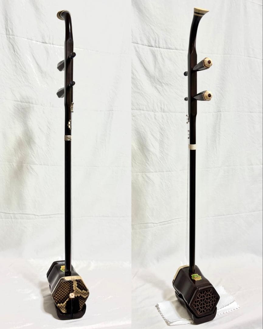 本皮製】二胡 敦煌牌 弓/ケースセット