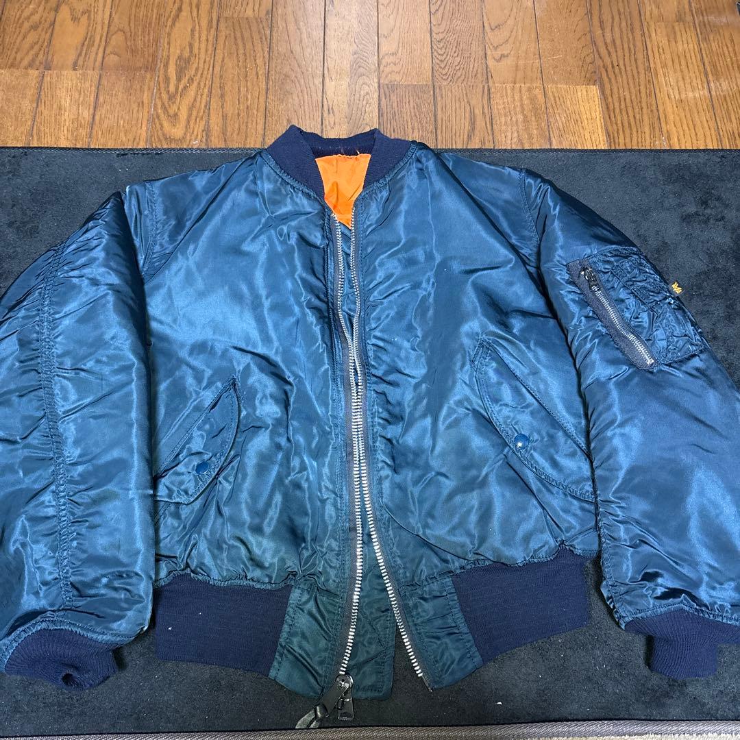 アルファ　90s ma-1 フライトジャケット　USA製　ネイビー 90s アメリカ製 ALPHA INDUSTRIES アルファインダストリーズ MA-1