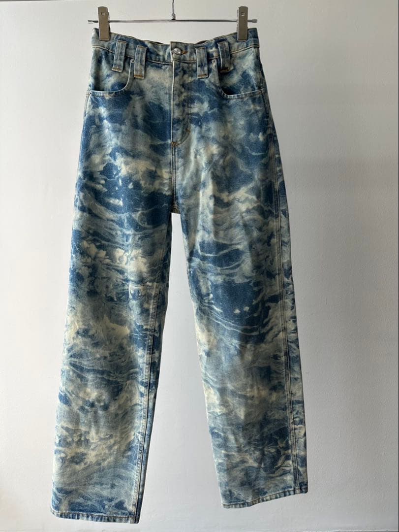 ECKHAUS LATTA Baggy Jeans ブリーチ加工デニムパンツ IMG_8463_48020ece-a37d-40f1-