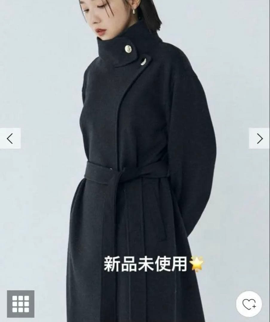 新品未使用✳︎ LAGUNAMOON ウール チェスターコート チャコールグレー ウールジャージスタンドカラーコート（チェスターコート）｜LAGUNAMOON