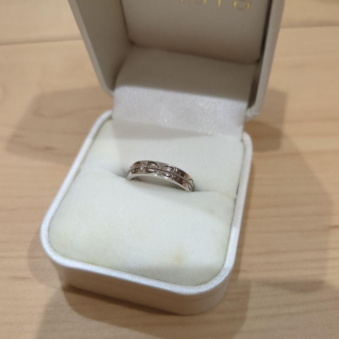 指輪　K10WG 0.02カラット　デザインリング 公式ストア】指輪 リング レディース ホワイトゴールド K10WG