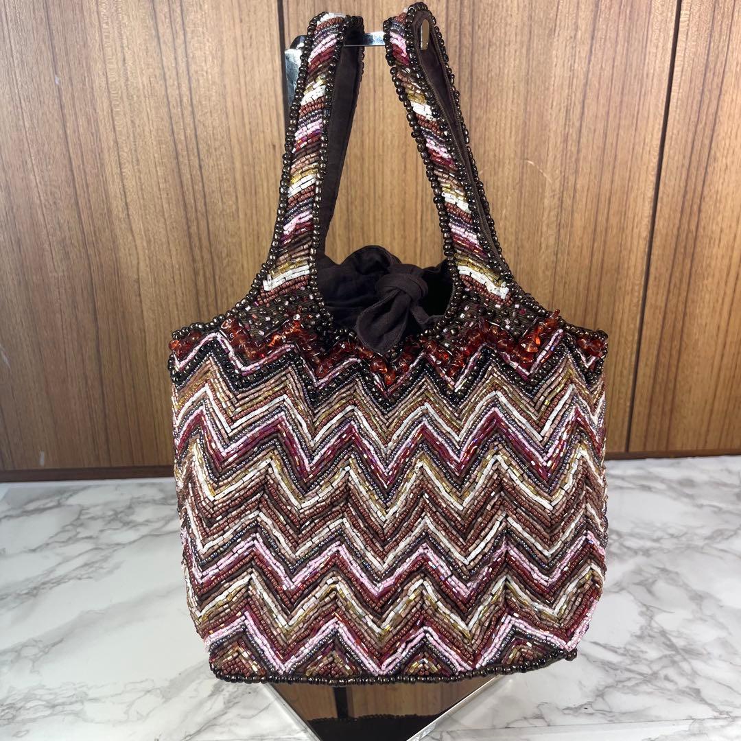 イマイエン imayin ビーズバッグ ビジュー トートバッグ ストーン/ビーズ