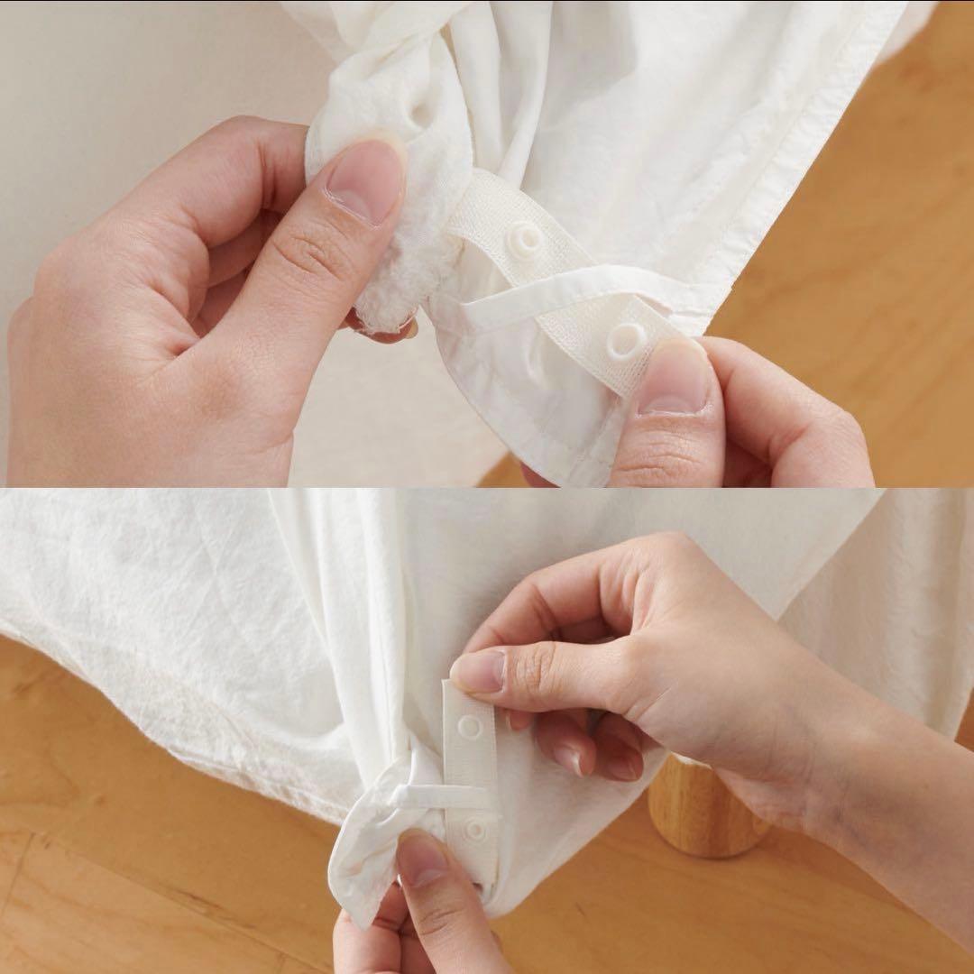 廃盤】無印良品 麻平織 掛ふとんカバー K キングブラウン(かんたん着脱