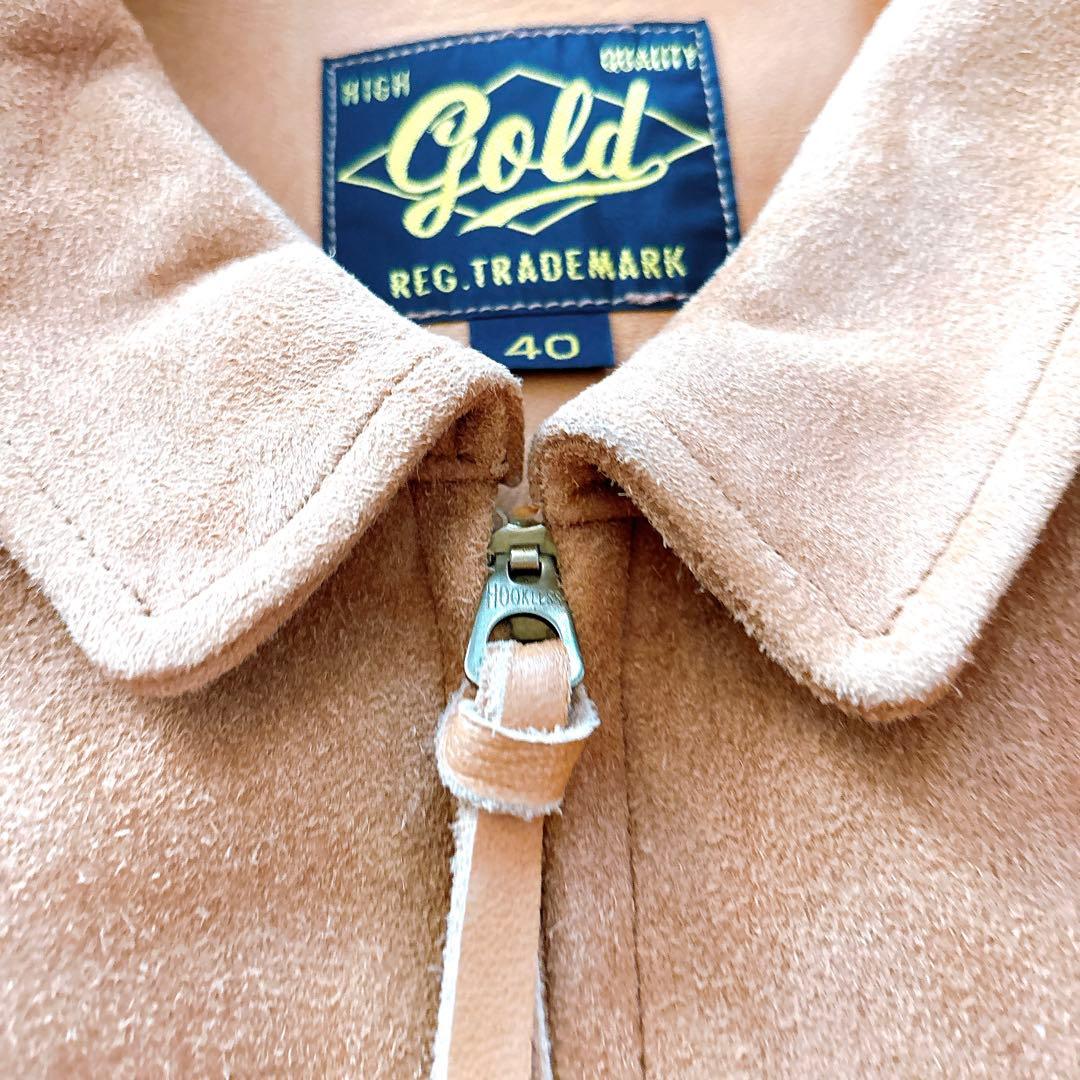 美品 Gold 東洋エンタープライズ ディアスキン スエード レザー