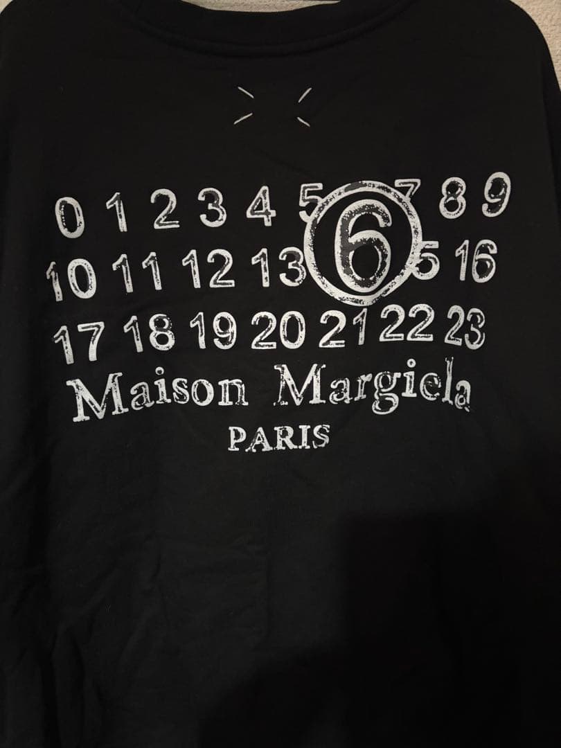 MM6 ブラック スウェットシャツ エムエムシックス メゾン マルジェラ MM6 Maison Margiela メゾン