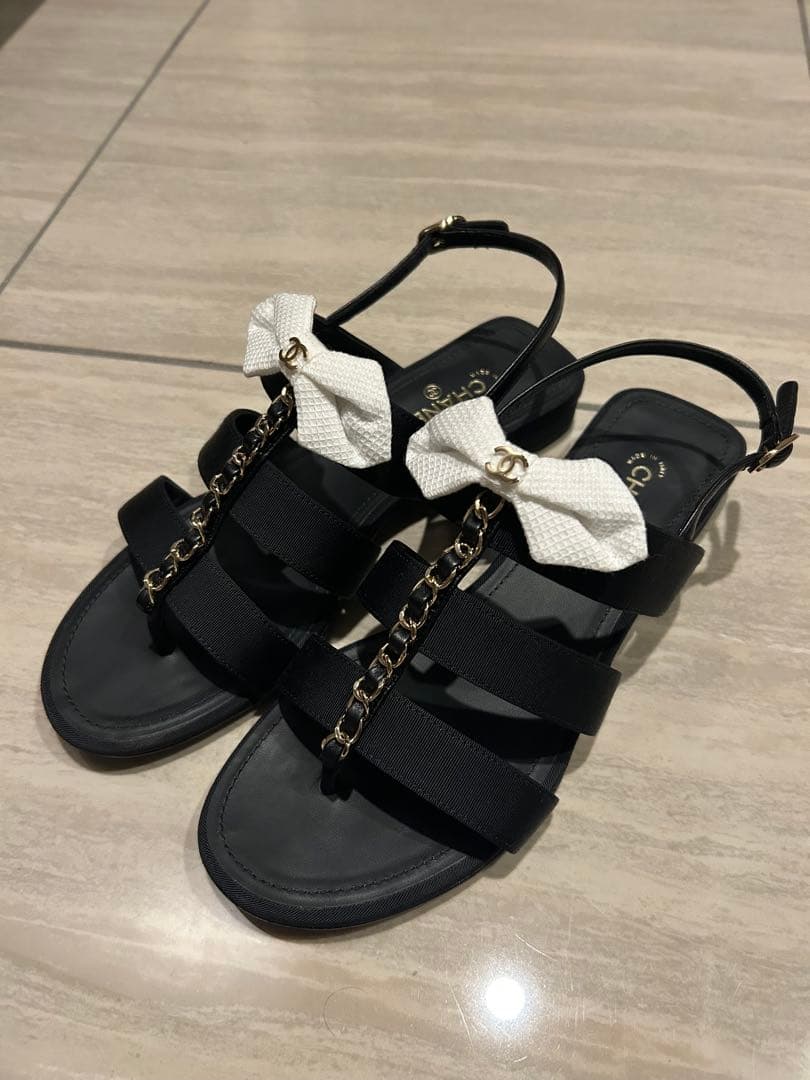 【期間限定価格】 CHANEL シャネル サンダル リボン 36 新品】CHANEL シャネル リボンサンダル 36サイズ - メルカリ