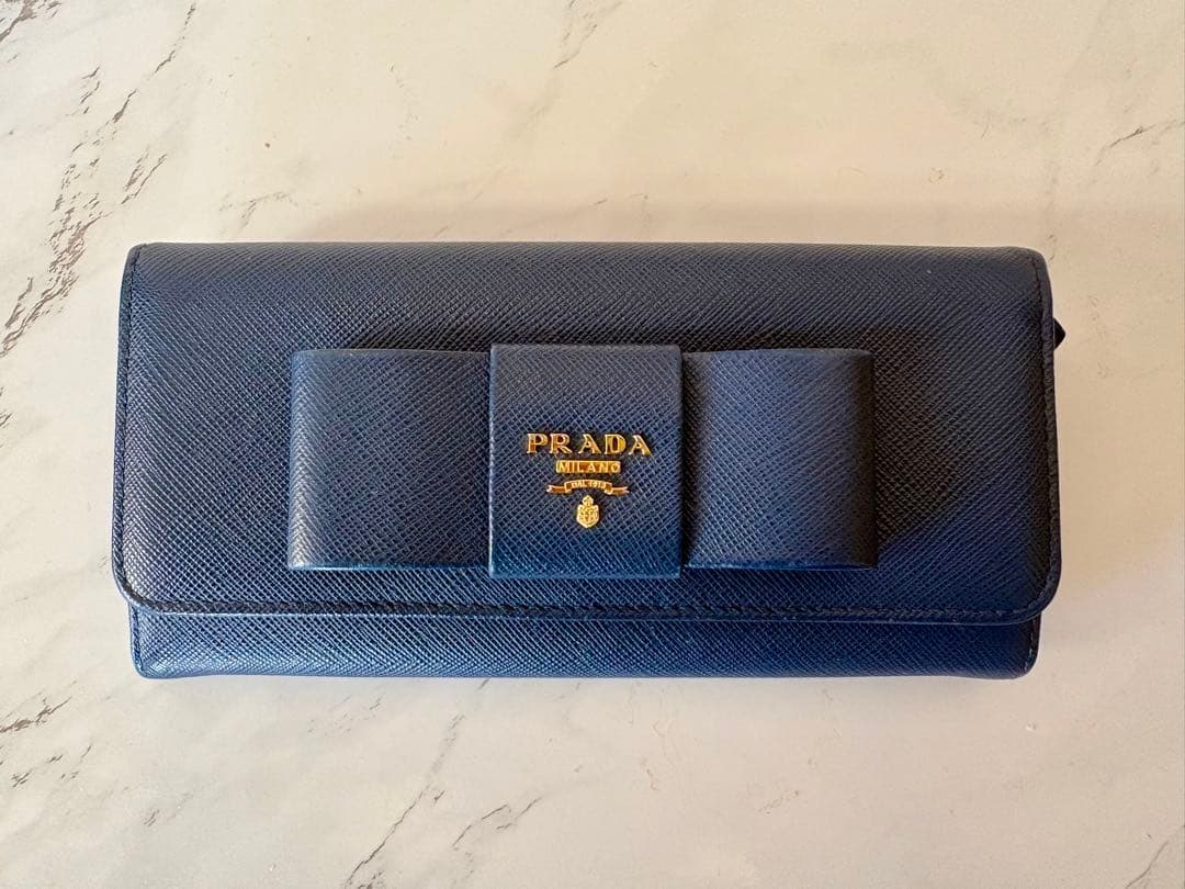 PRADA ネイビー リボン付き長財布 楽天市場】PRADA【プラダ】 2ML317 ラウンドファスナー 長財布