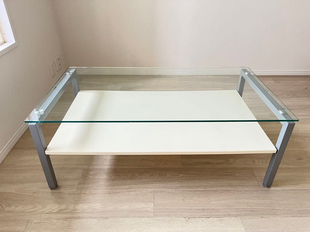 値下げ‼︎ 【送料込み】ローテーブル　ガラス天板 スタンザインテリア リビングテーブル ローテーブル おしゃれ