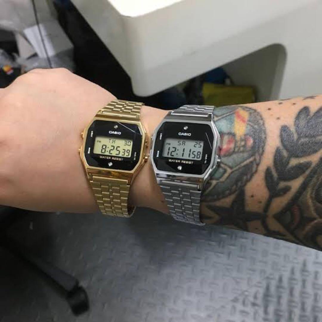 新品未使用】A-159 天然ダイヤモンド 付きチープカシオ - メルカリ