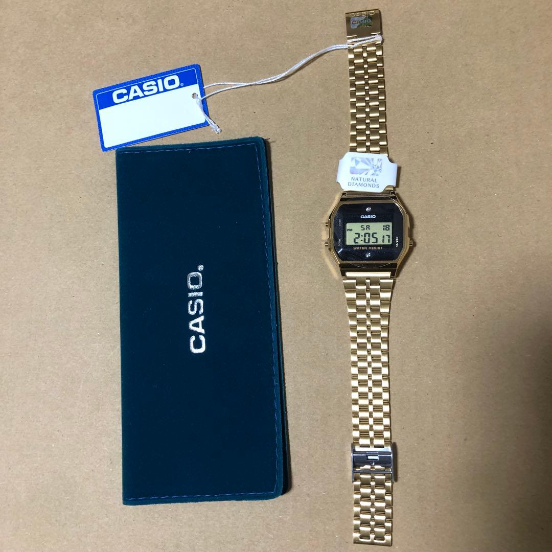 新品未使用】A-159 天然ダイヤモンド 付きチープカシオ - メルカリ