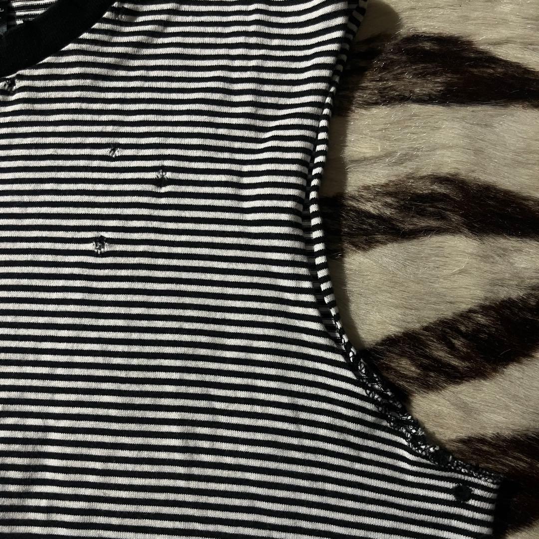 number nine 05ss ナイトクローラー期 ボーダー カットソー - メルカリ