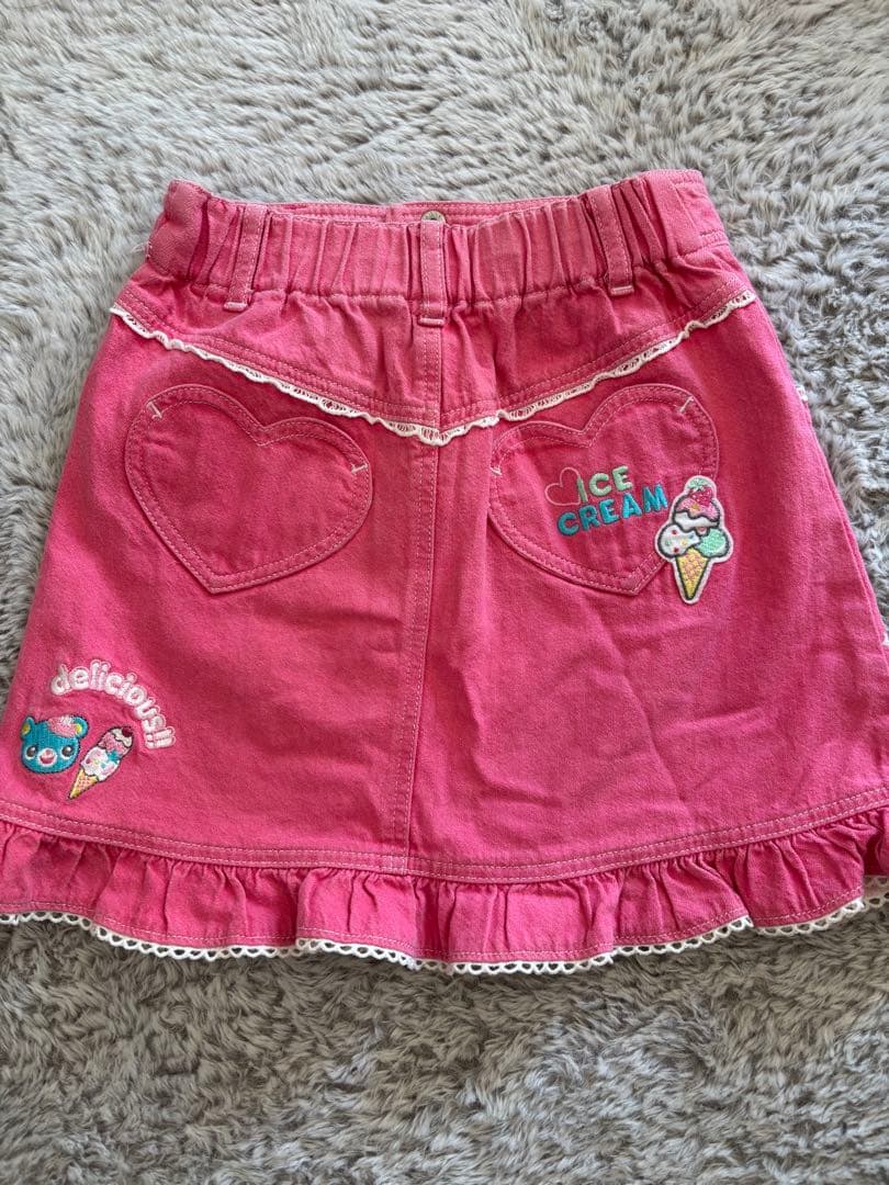 希少レア 当時物 メゾピアノ デニムスカート 平成 レトロY2K ピンク