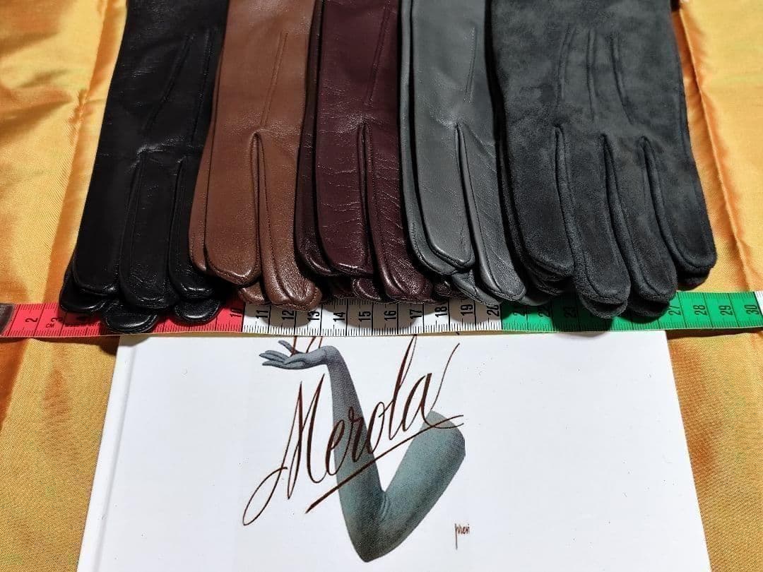 一部完売 今季 メローラ ナッパ黒 ライニングなし グローブ革手袋