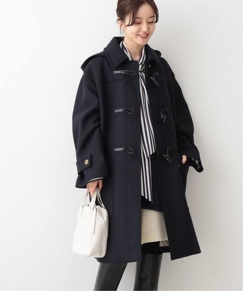 IENA イエナ　コクーンダッフルコート ブラック IENA（イエナ） コート ダッフルコート コクーンショートダッフル