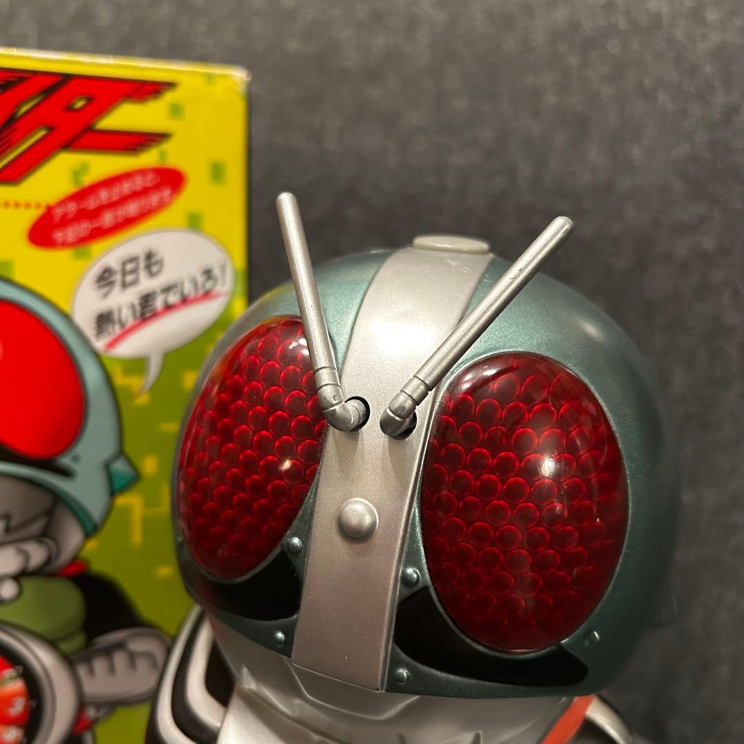 リズム時計工業 仮面ライダー1号 目覚まし時計 簡易動作確認済 本郷猛