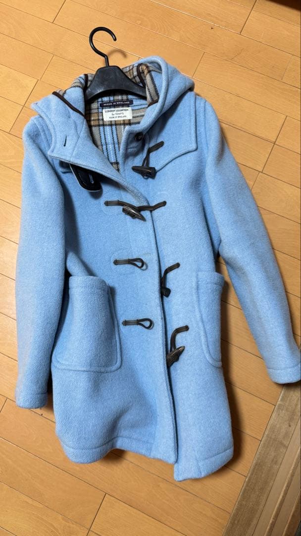 再び値下げ　LONDON TRADITION ダッフルコート 水色 セール】 LONDON TRADITION:ロングダッフルコート◇ （ダッフルコート