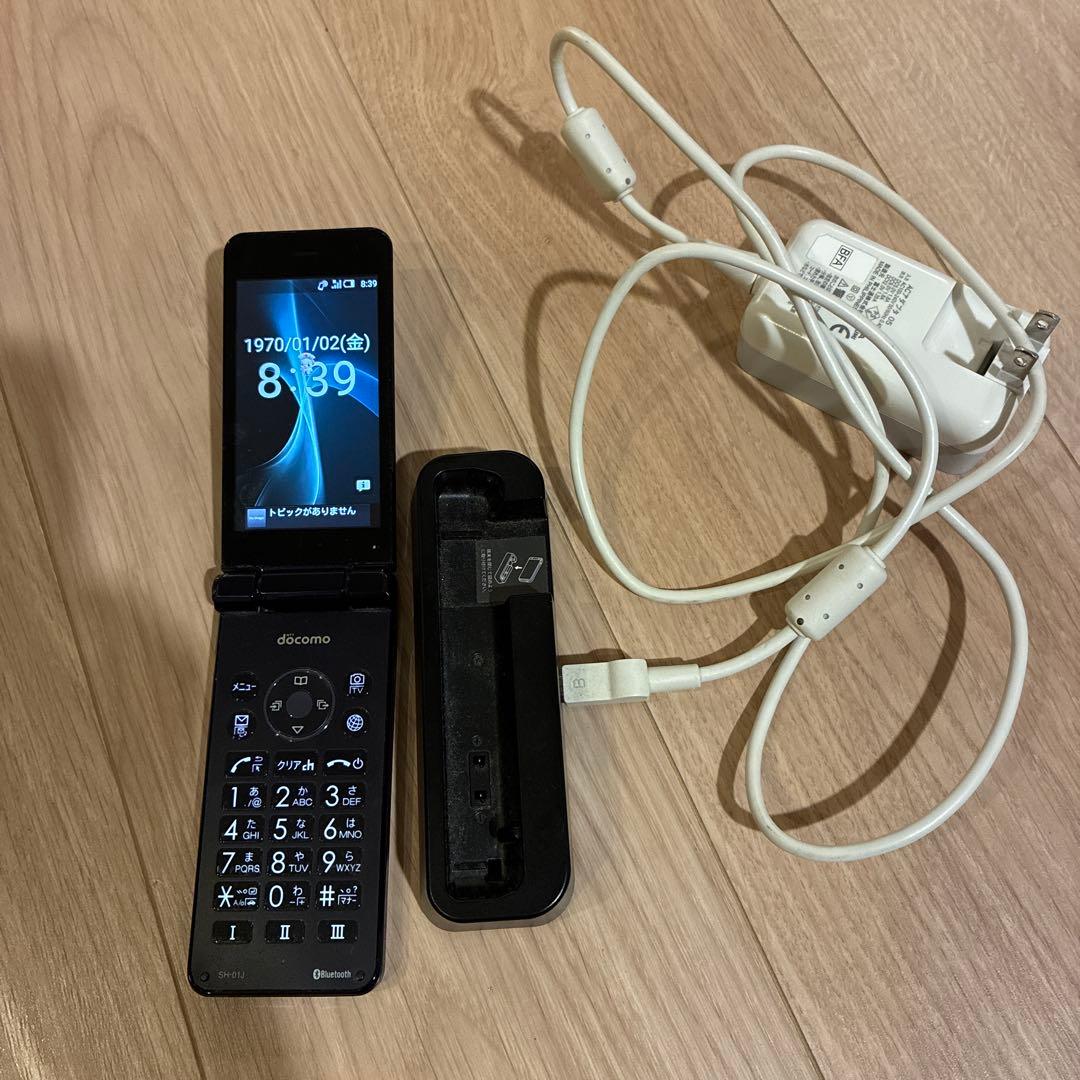 SH-01J docomo AQUOS ケータイ ブルーブラック ドコモガラホ - メルカリ