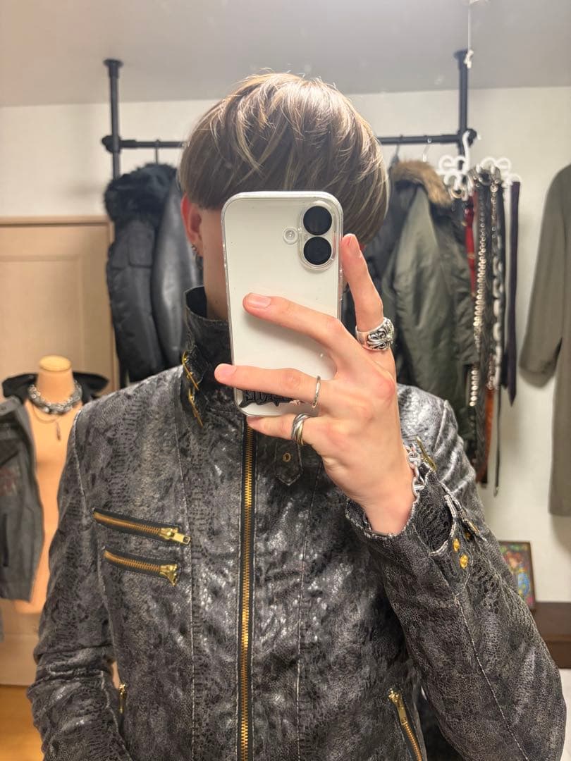 y2k archive vkei レザージャケット お兄系 ギャル 平成 - メルカリ