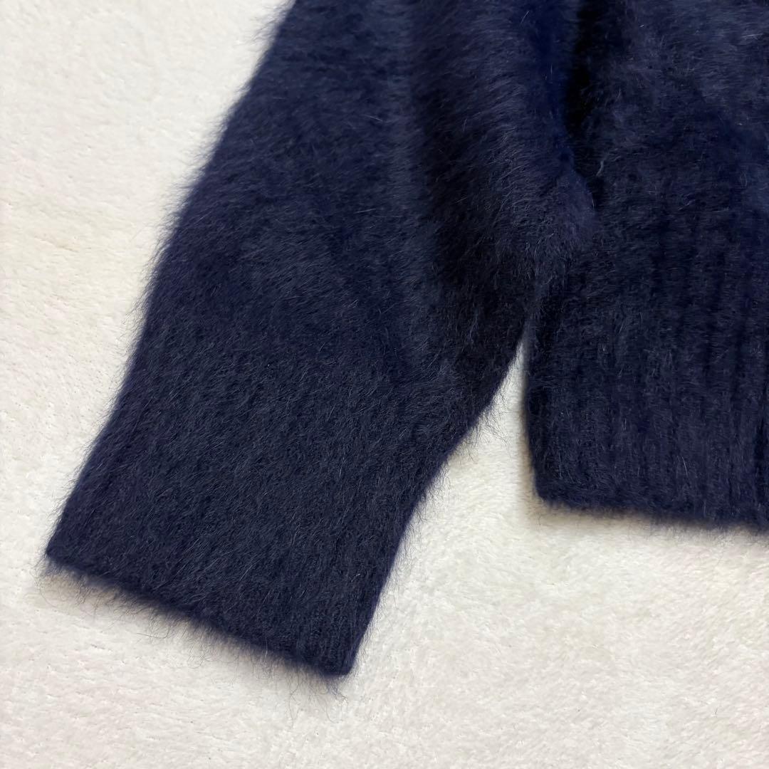 BEATRICE ベアトリス フォックスカシミヤニット Vネック ネイビー M