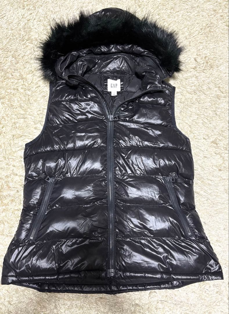 美品✨GAP ファーダウンベスト y2k グランジ　平成　ギャル　光沢　M 00s gap ファー ダウンベスト 平成 ギャル ブラック - メルカリ