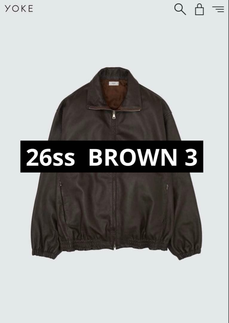 YOKE Carf Leather Truck Jacket ブラウン 3 yoke Carf Leather Truck Jacket BROWN サイズ3｜Yahoo!フリマ（旧