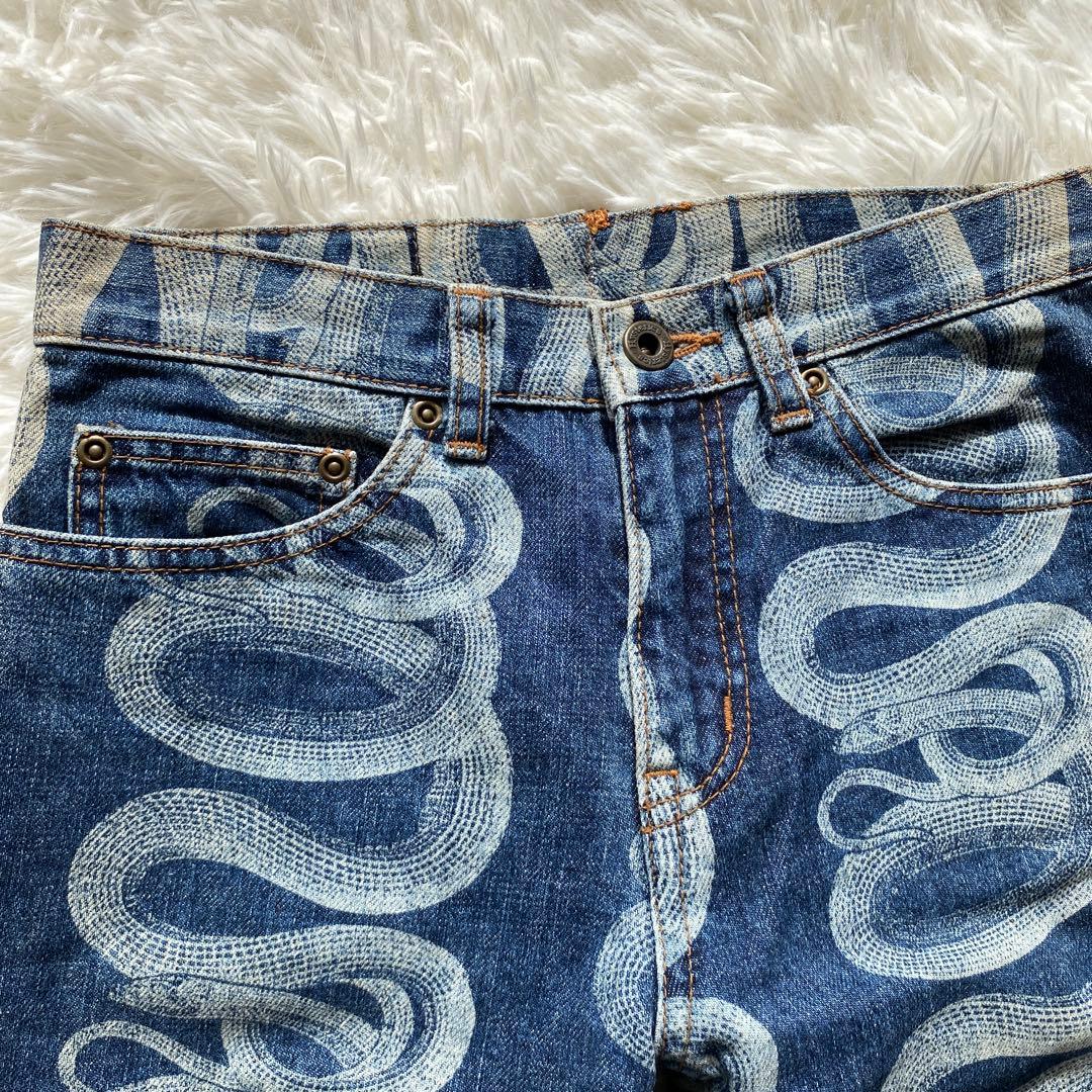 希少，美品 90s Hysterics スネーク デニム パンツ ヘビ柄 蛇柄 - メルカリ