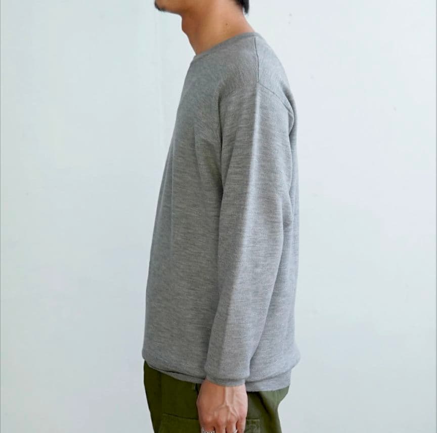 ジョンスメドレー 日本別注 30G Vガゼット クルーネックニット メリノ