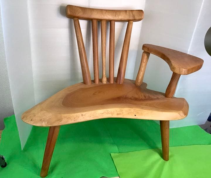総けやき　輪切り　幸せなイス　一点物　手造り 総けやき 輪切り 幸せなイス 一点物 手造り 総けやき輪切り幸せなイス