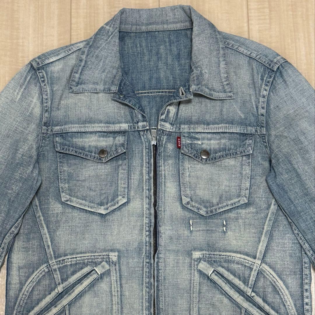 08SS ナンバーナイン 加工デニムジャケット サイズ02 アーカイブ期 美