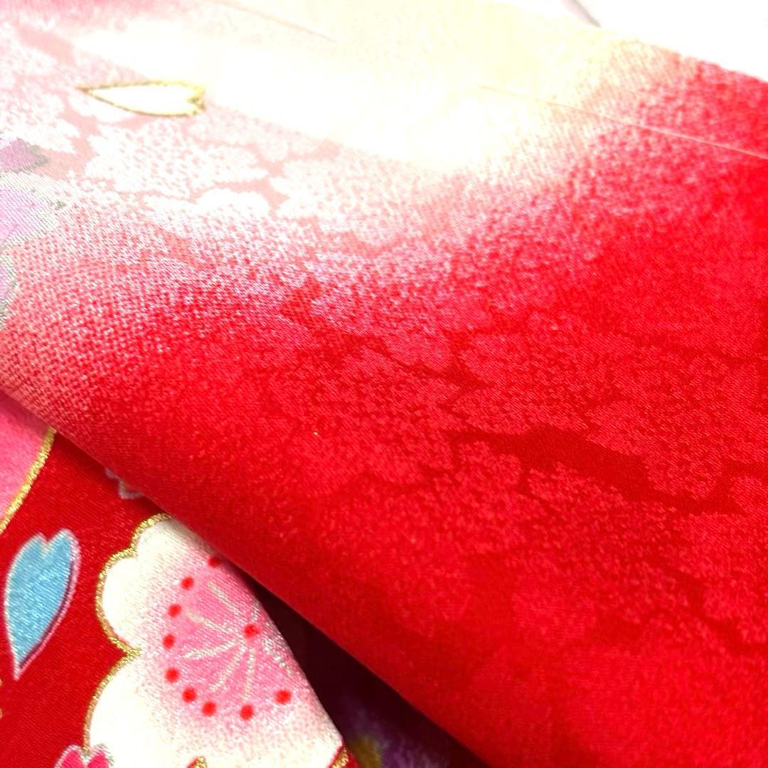 《新品》日本製 正絹 華やかな刺繍入❗️お宮参り 産着 襦袢付 新品たとう紙付 赤