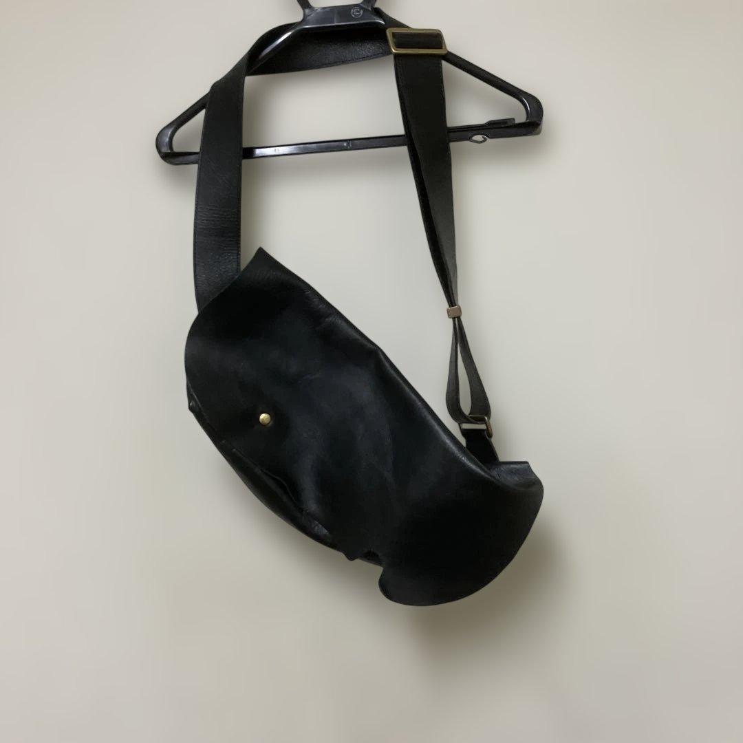 Uni&co. メッセンジャーバッグS LS オールレザー　ブラック　美品 希少】 オーダーメイド品 Uni&co メッセンジャー オールレザー 黒