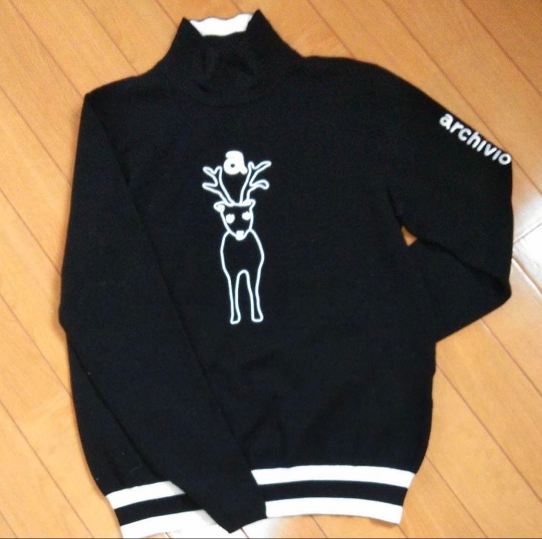アルチビオ ARCHIVIO 鹿 ニット プルオーバー 38 美品 ブラック - メルカリ