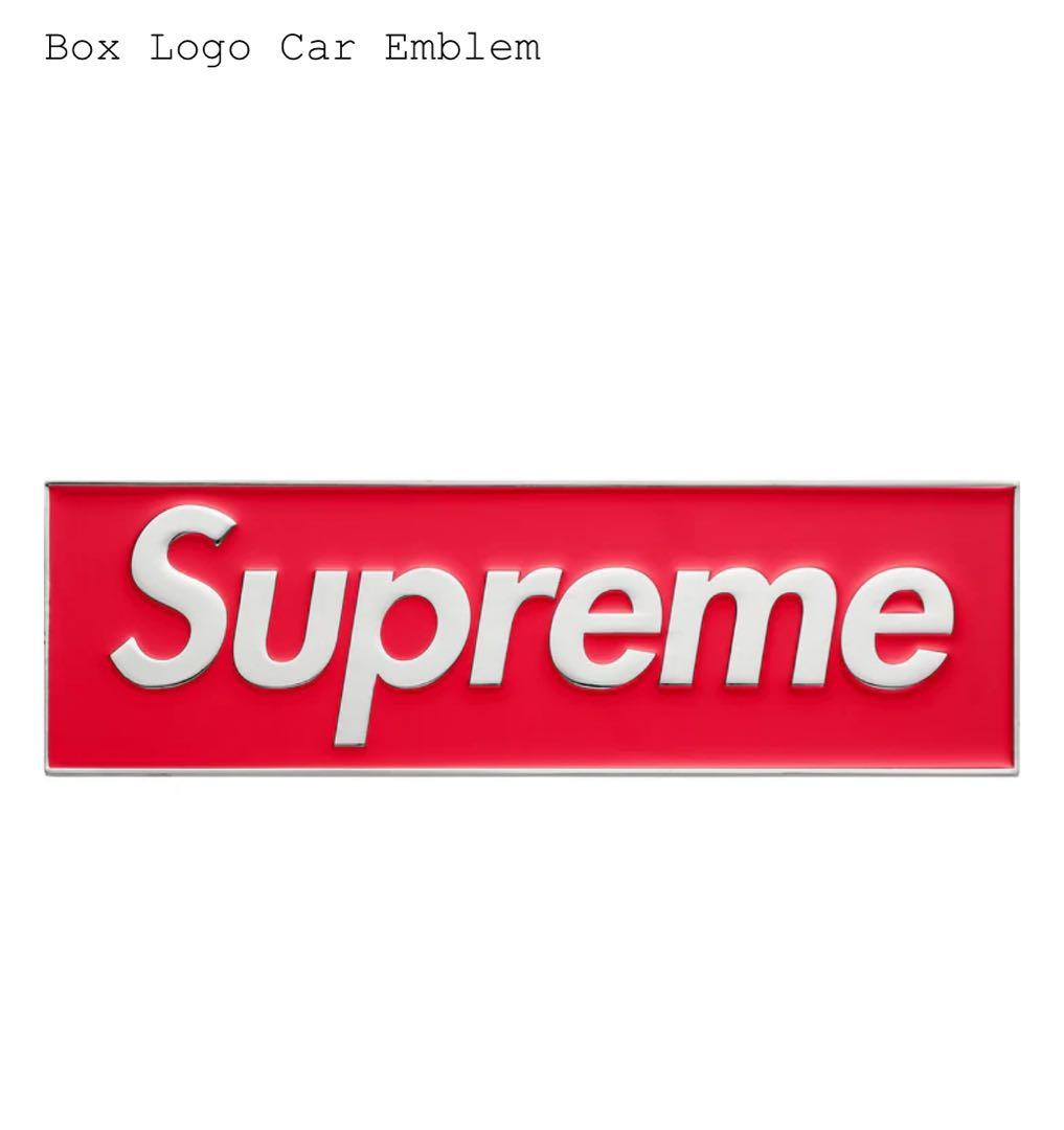 Box Logo Car Emblem 赤 Supreme Box Logo Car Emblem 