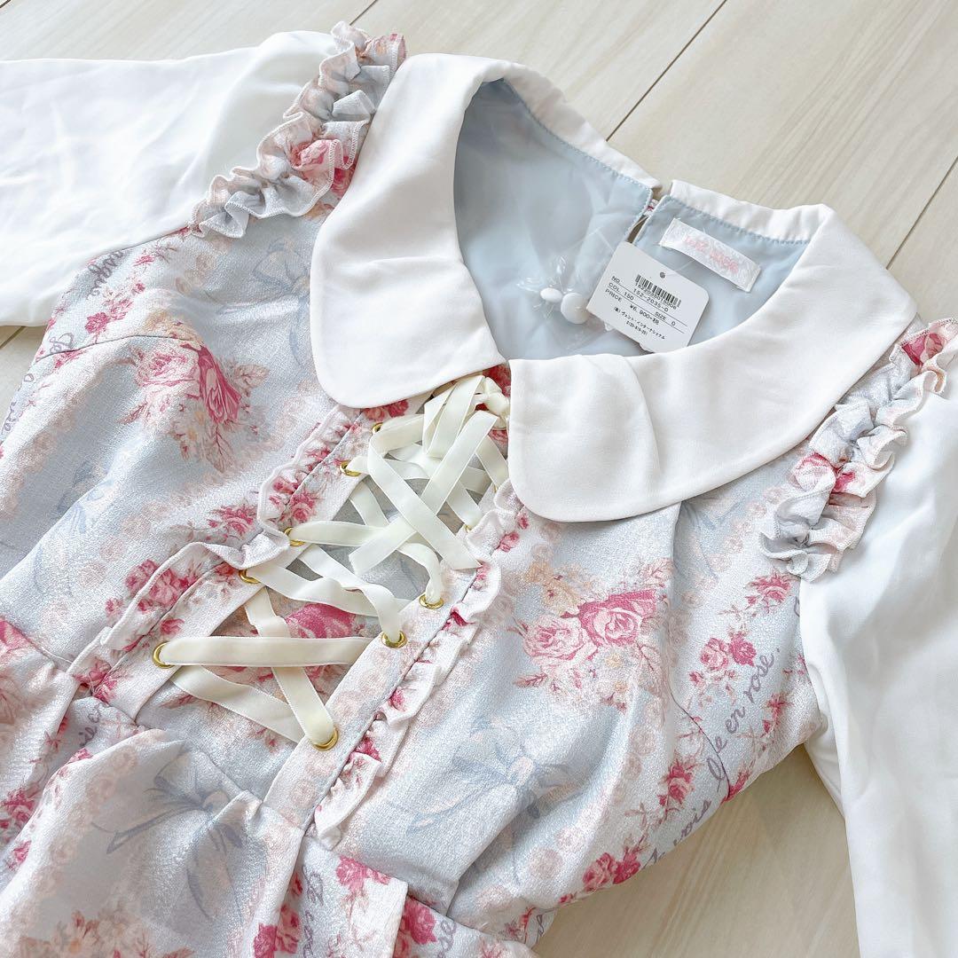 平成 LIZ LISA 花柄 編み上げ ワンピ - メルカリ