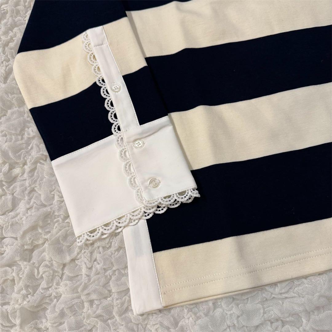 新品未使用】Bibiy. ボーダー長袖ラガーシャツ - メルカリ