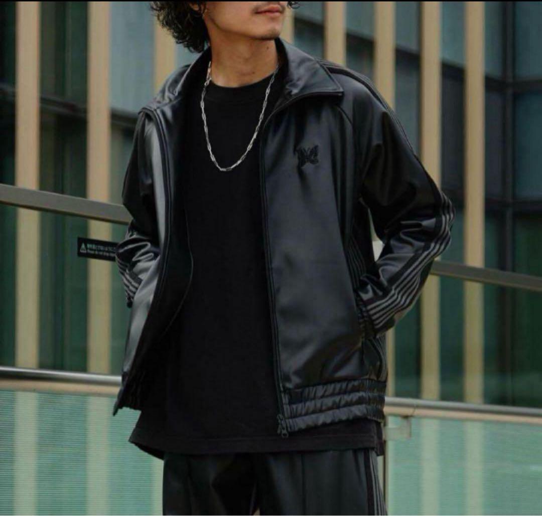 needles LHP別注 23aw トラックジャケット ブラック レザー L - メルカリ
